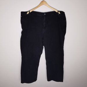 ASOS Curve Black High-Waisted Wide-Leg Mom Jeans